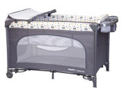 Kraft Calipso Bedside Metal 15 kg Kapasiteli Taşınabilir Katlanabilir Ara Katlı 70x120 cm Sallanan Anne Yanı Park Yatak Gri