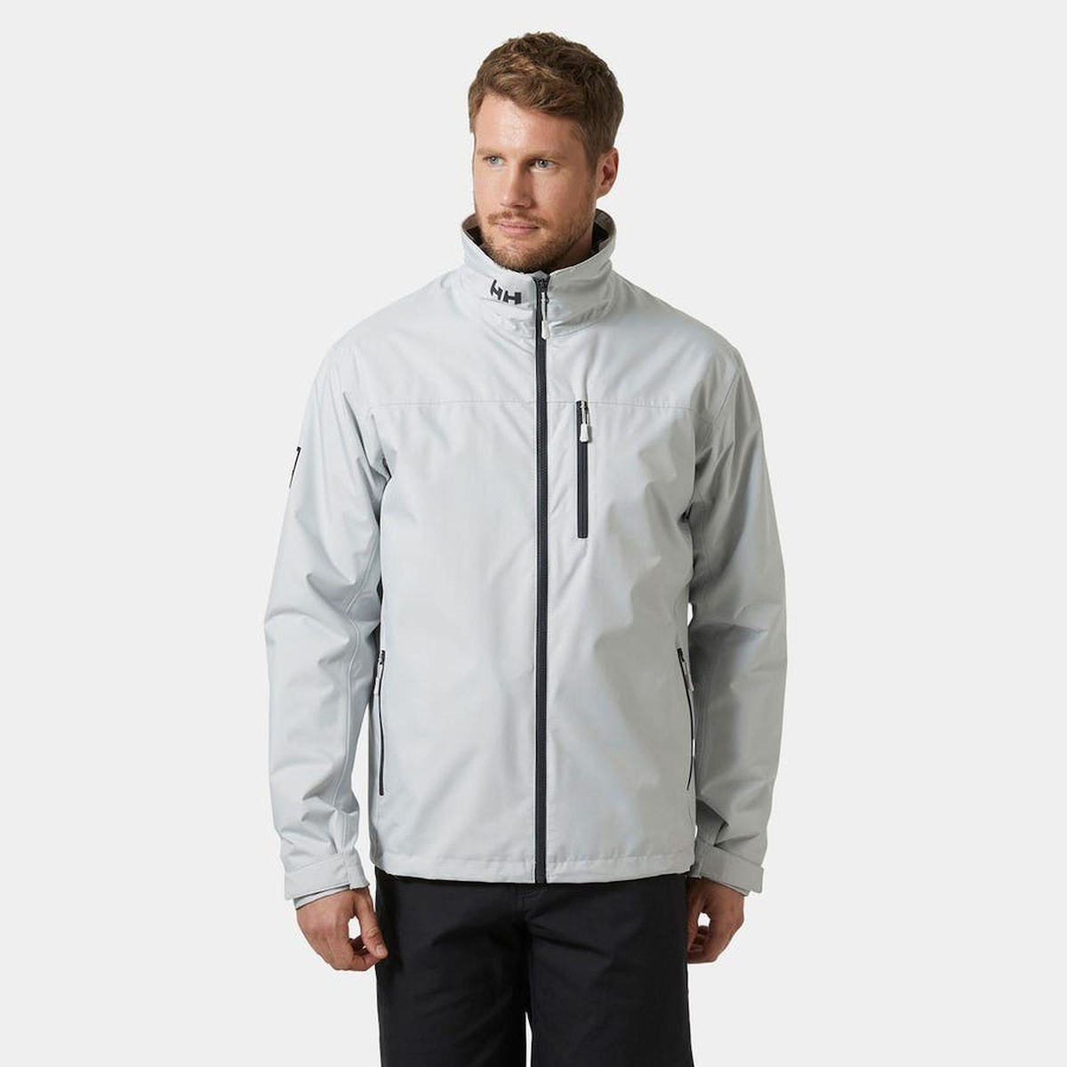 Hell Hansen Crew Hooded Midlayer Softshell Gore Tex Su Geçirmez Fermuarlı Polyester Erkek HHA.853 Outdoor Mont Gri