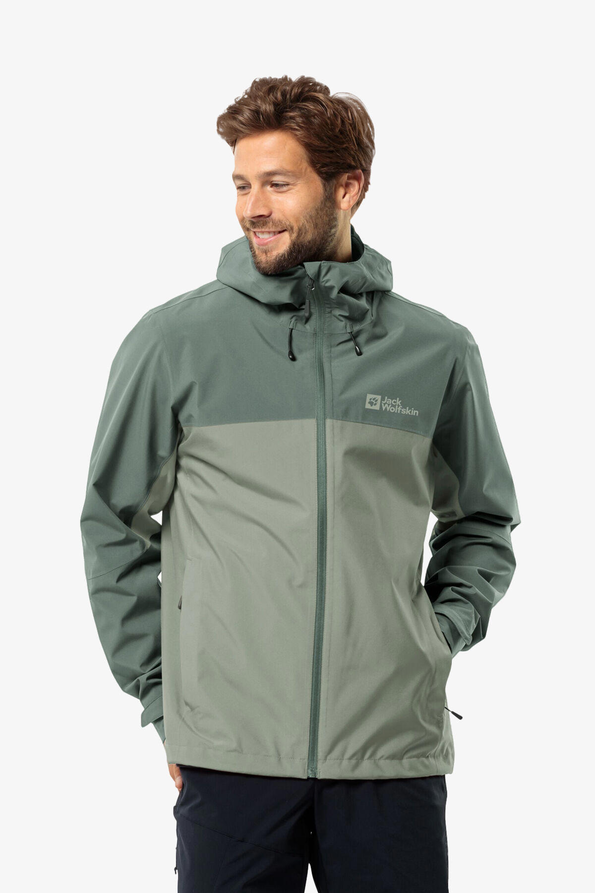 Jack Wolfskin Weiltal 2L Softshell Su Geçirmez Fermuarlı Polyester Erkek 1115892 Outdoor Mont Yeşil