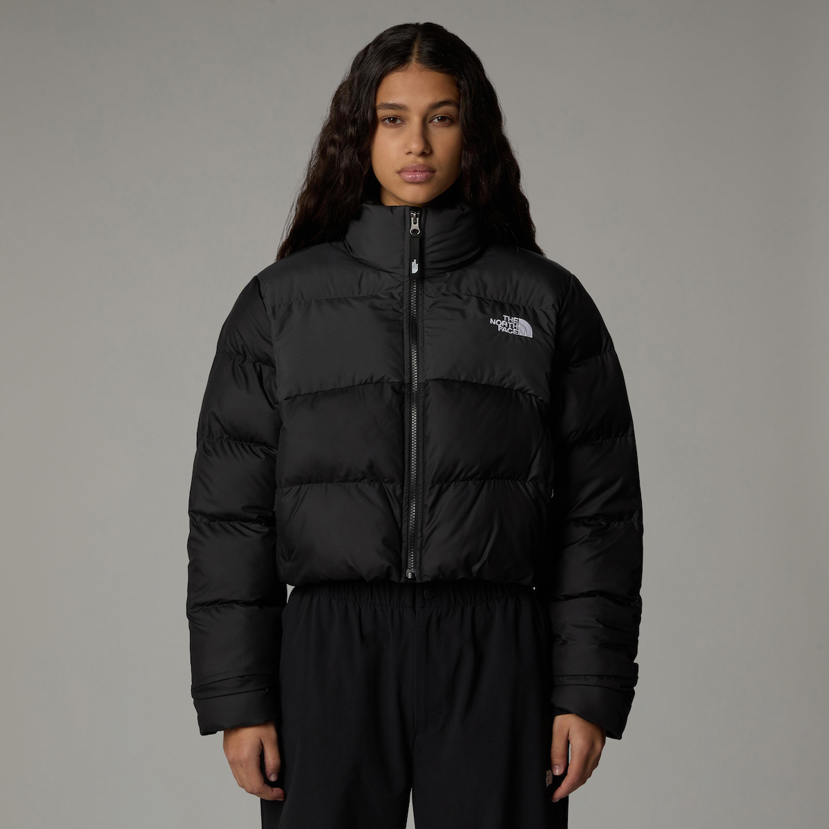 The North Face W Cropped Saikuru Softshell Gore Tex Su Geçirmez Fermuarlı Polyester Kadın Outdoor Mont Siyah