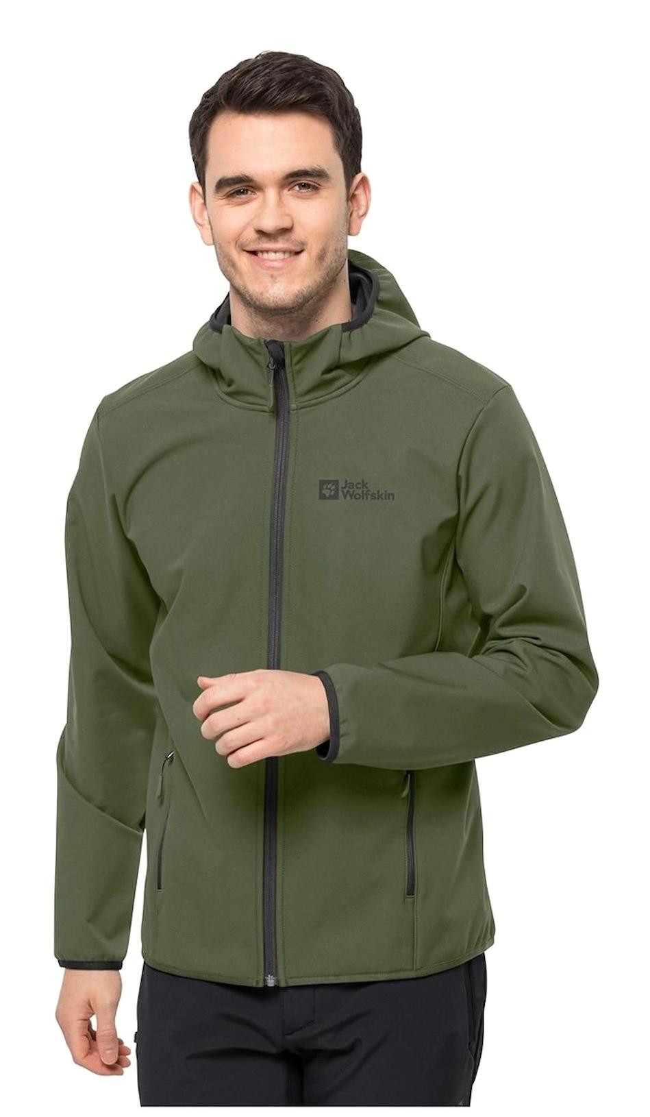 Jack Wolfskin Bornberg Softshell Gore Tex Su Geçirmez Fermuarlı Polyester Erkek Outdoor Mont Haki