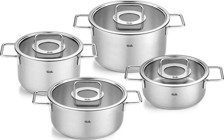 Fissler Pure Collection 8 Parça Cam Kapaklı Çelik Tencere Seti