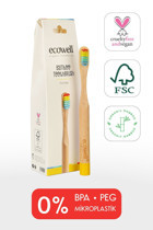 Ecowell Bambu Yumuşak Manuel Çocuk Diş Fırçası Ahşap