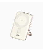 Linktech WP24 10000 mAh Hızlı Şarj Işıklı Dijital Göstergeli USB Type C Kablosuz Powerbank Bej