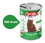Energy Kısırlaştırılmış Somonlu Parça Etli Yaş Kedi Maması 400 gr