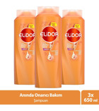 Elidor Superblend Anında Onarıcı Bakım Onarıcı Düz Saçlar İçin C Vitamini-Keratin Şampuan 3x650 ml