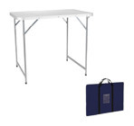 Padilon 80x60 cm Çantalı Dikdörtgen Mdf Gövdeli Beyaz Kamp Masası