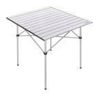 Panipal XL 72x70 cm Çantalı Dikdörtgen Alüminyum Gövdeli Gri Kamp Masası