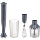 Alessi Plisse 700 ml Plastik Çift Bıçaklı 3'lü Mini Blender Seti Gri