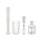 Alessi Plisse 700 ml Plastik Çift Bıçaklı 3'lü Mini Blender Seti Beyaz