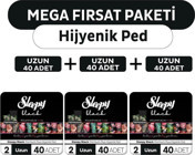 Sleepy Black Premium Plus Organik Antialerjik İnce 40'lı Hijyenik Ped 3 Adet