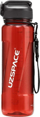 Uzspace Trian Pipetli Kırmızı Plastik Suluk 850 ml
