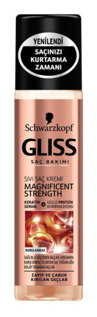 Gliss Magnificent Strength Keratinli Durulanmayan Sıvı Saç Kremi 200 ml