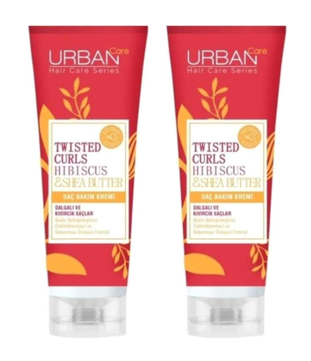 Urban Care Twisted Curls Hibiskus-Shea Bukle Belirginleştirici Dalgalı-Kıvırcık Saçlar İçin Saç Kremi 2x250 ml