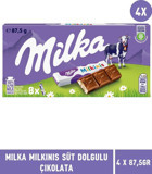 Milka Milkiniks Dolgulu Sütlü Çikolata 87.5 gr 4'lü