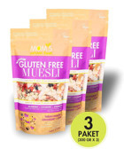 Mom's Natural Foods Glutensiz Çilekli-Kızılcıklı-Yaban Mersinli Müsli 3x300 gr