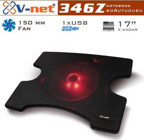 V-Net 1 Fanlı Plastik 15.6 inç Laptop Soğutucu