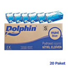 Dolphin Lateks Pudrasız Mavi Small Temizlik Temizlik Eldiveni 100x20 Paket