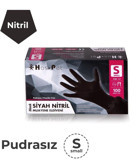 Has-pet Pudrasız Nitril Siyah Small Temizlik Temizlik Eldiveni 100x2 Paket