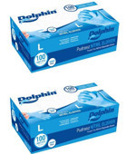 Dolphin Pudrasız Mavi Large Temizlik Temizlik Eldiveni 100x2 Paket