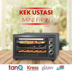 Tanq TMF-3600 36 lt Izgaralı Mini Fırın Siyah