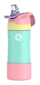 Fjbottle Çocuk Paslanmaz Çelik 400 ml Pipetli Outdoor Matara Termos Yeşil