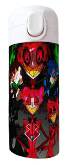 Zhongkaihua Alastor Anime - No: 3 Paslanmaz Çelik 420 ml Pipetli Outdoor Matara Termos Çok Renkli