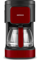 Karaca Just Coffee Aroma 2 in 1 Plastik Filtreli Cam 0.75 lt Hazneli 5 Fincan 650 W Kırmızı Filtre Kahve Makinesi