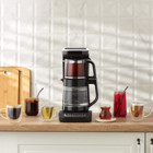 Karaca Çaysever Robotea Pro 4 in 1 Cam Filtreli Cam 0.8 lt Hazneli 2500 W Siyah Filtre Kahve Makinesi