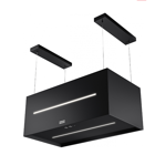 Franke Ada Tipi 240 W 740 m³ 80 cm Cam Karbon Filtreli Bacasız Duvar Tipi Davlumbaz Mat Siyah