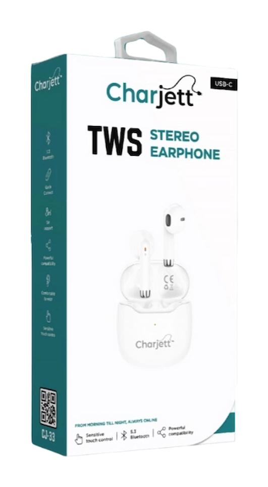 Charjett Tws Android & iOS Uyumlu 5.3 Silikonsuz Kablosuz Kulak İçi Bluetooth Kulaklık Beyaz