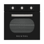 Vestel AF-6682 Retro 69 lt A Enerji Sınıfı Analog Modern Elektrikli Ocaksız Tam Boy Ankastre Fırın Siyah