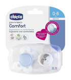 Chicco Comfort 0 Ay+ Yenidoğan Damaklı Silikon Emzik Gri-Mavi