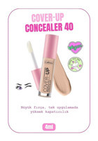Callista Cover Up 40 Porcelain Nemlendiricili Göz Altı ve Yüz Likit Fırça Kapatıcı