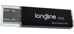 Longline LMPSSDB960GB Micro Portable Şifreli USB 3.0 Type A 1 TB Flash Bellek Siyah