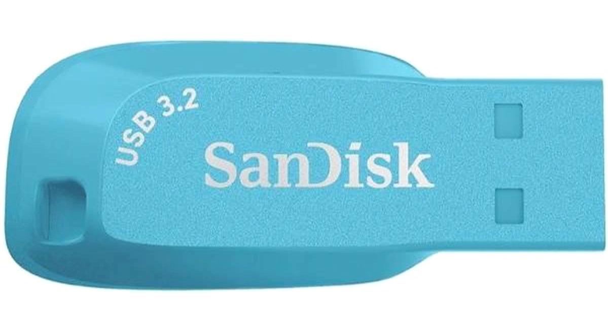Sandisk Ultra Shift SDCZ410-128G-G46BB Şifreli USB 3.2 Type A 128 GB Flash Bellek Mavi