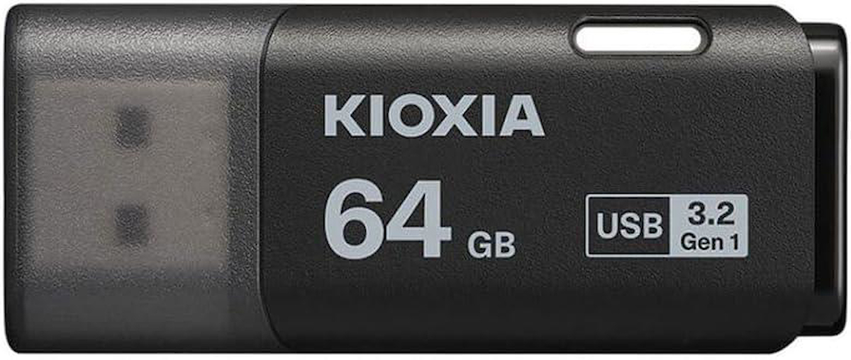 Kioxia LU301K064GG4 USB 3.2 Gen 1 Type A 64 GB Flash Bellek Siyah