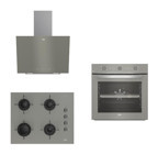 Beko BFC 321 G - BOCD T 6510 EG - BDE 6040 G Dijital Doğalgazlı Cam Klasik Set Üstü Davlumbaz 3'lü Ankastre Set Gri