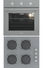 Termikel BO O6435C A - BH P6144C A Dijital Doğalgazlı Cam Klasik Ankastre Fırın Ocak 2'li Ankastre Set Gri