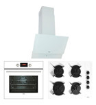 Teka HAK 627WH-GBC 64002 KBC WH - TVT 60 Dijital Doğalgazlı Cam Klasik Set Üstü Davlumbaz 3'lü Ankastre Set Beyaz
