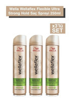 Wella Flexible Sabitleyici Islak Görünümlü Provitaminli Ekstra Güçlü Saç Spreyi 3x250 ml