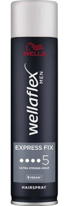 Wella Men Express Fix Ekspres Sabitleyici Islak Görünümlü Provitaminli Güçlü Saç Spreyi 250 ml
