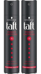 Schwarzkopf Taft Power Caffeine Sabitleyici Islak Görünümlü Kafeinli Güçlü Saç Spreyi 2x250 ml