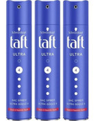 Schwarzkopf Taft Ultra Sabitleyici Islak Görünümlü Provitaminli Ekstra Güçlü Saç Spreyi 3x250 ml