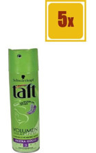 Schwarzkopf Taft Wolumen Sabitleyici Islak Görünümlü Provitaminli Güçlü Saç Spreyi 5x250 ml
