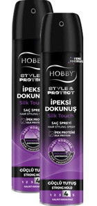 Hobby İpeksi Dokunuş Şekillendirici Islak Görünümlü E Vitaminli Güçlü Saç Spreyi 2x250 ml
