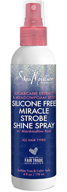 Shea Moisture Silicone Free Miracle Strobe Shine Besleyici Islak Görünümlü Provitaminli Hafif Saç Spreyi 118 ml