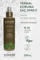Ecolatier Isıdan Koruyucu Islak Görünümlü Keratinli Güçlü Saç Spreyi 200 ml