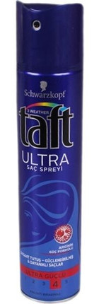 Schwarzkopf Taft Ultra Sabitleyici Islak Görünümlü Provitaminli Ekstra Güçlü Saç Spreyi 250 ml