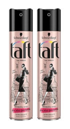 Schwarzkopf Taft Moskova Stili Sabitleyici Islak Görünümlü Provitaminli Güçlü Saç Spreyi 2x250 ml